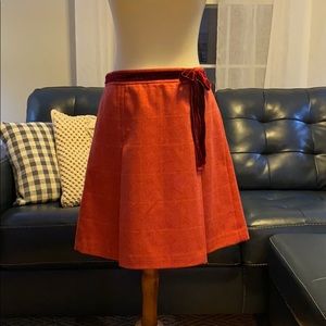 NEW J Crew 100% wool fully lined pleated skirt